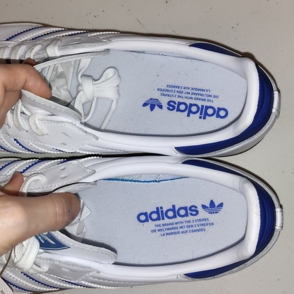 Adidas Samba Original Sneakers White Lucid Blue Size men's 11.5 - Picture 10 of 12